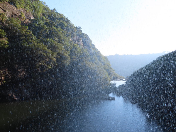 view with shower