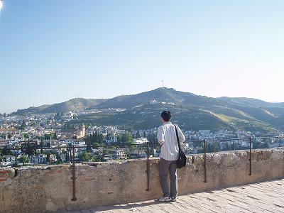 being impressed by the view