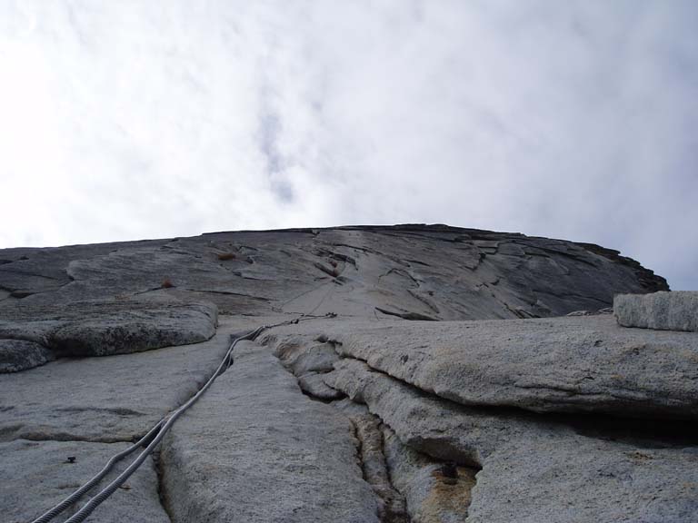A cable lead to the top.