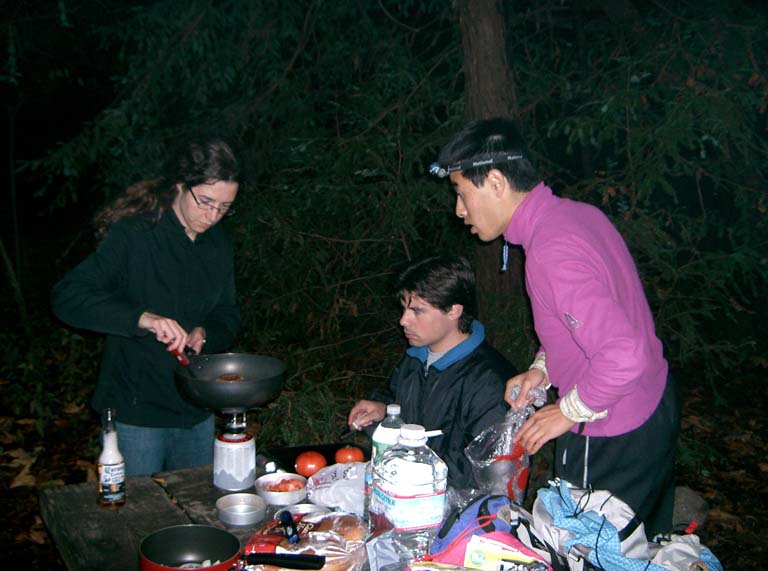 making burgers