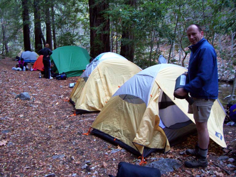 set up tents.